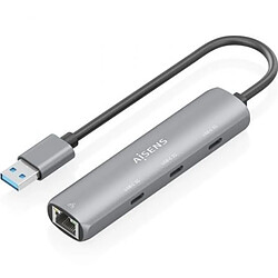 Hub USB Aisens ASUC-4P037-GR Gris