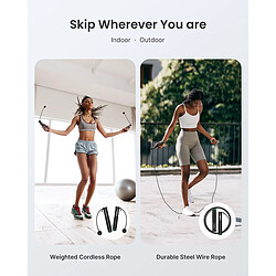 Acheter Renpho Corde à sauter intelligente SMART JUMP ROPE noire, longueur réglable, sans fil