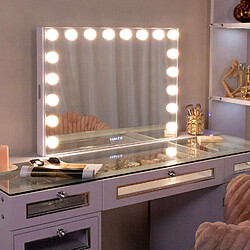Fenchilin Miroir LED de Maquillage avec Boite a Bijoux coulissant