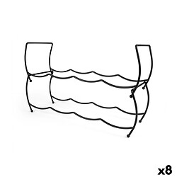 Range Bouteilles Confortime Noir 43 x 15 x 28 cm (8 Unités)