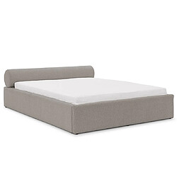 Lisa Design Billy - lit coffre - 140x190 cm - en tissu texturé - sommier inclus