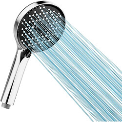 Vendos85 Pommeau de douche carré 3 modes haute pression chrome noir