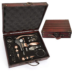 Vendos85 Coffret Tire-Bouchon Vin Cadeau Bois Vintage