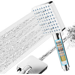 Vendos85 Pommeau de douche chromé méditerranéen 6+1 jets avec filtre