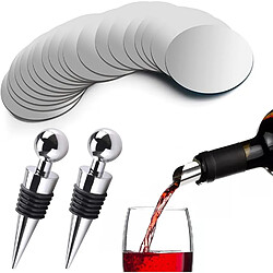 Vendos85 Lot de 20 Becs Verseurs et 2 Bouchons de Vin