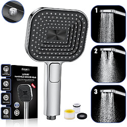 Vendos85 Pomme de douche carrée chromée 24×13,5?cm