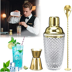 Vendos85 Shaker à Cocktail 400?ml Texture Diamant Or