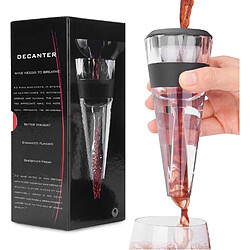 Vendos85 Aérateur de Vin avec Coffret – Transparent/Noir/Argent