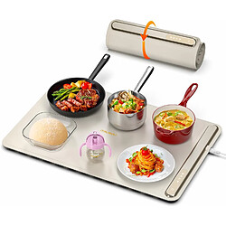 Vendos85 Chauffe-plat flexible en silicone crème – Réchauffe rapide