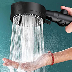 Vendos85 Pommeau de douche à main noir 6 modes avec interrupteur