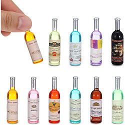 Vendos85 Lot de 10 Mini Bouteilles de Vin Décoratives