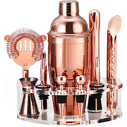 Vendos85 Kit Cocktail 12 Pièces avec Support Or Rose