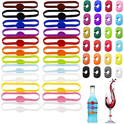 Vendos85 Marqueurs Silicone Verres à Vin 36 Couleurs