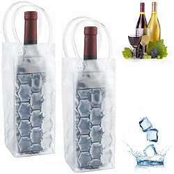 Vendos85 Manchon de vin réfrigérant en gel – Taille L, Rouge/Blanc