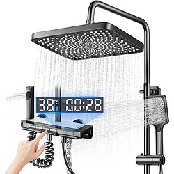 Vendos85 Colonne de douche LED avec tête pluie grand format