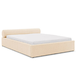 Lisa Design Billy - lit coffre - 140x190 cm - en tissu texturé - sommier inclus