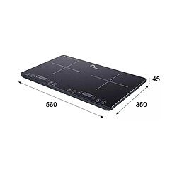 Table de cuisson induction 2 feux 3500w noir - 8858 - LITTLE BALANCE