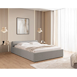Lisa Design Billy - lit coffre - 180x200 cm - en tissu texturé - sommier inclus