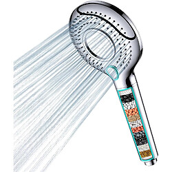 Vendos85 Pommeau de douche argenté foncé 3 jets haute pression