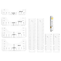 Vendos85 Ensemble de règles de couture avec mètre ruban