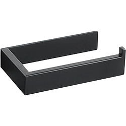 Vendos85 Porte-papier toilette acier noir mat droit autocollant