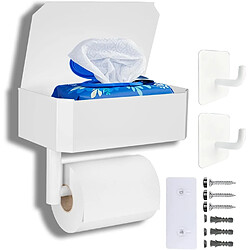 Vendos85 Porte-papier hygiénique mural 4-en-1 blanc moderne