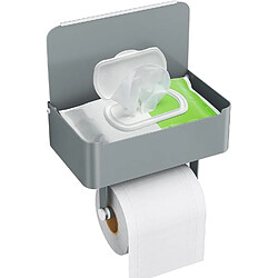 Porte-Papier Toilette Mural Noir Chromé En Acier Inoxydable Barre Porte