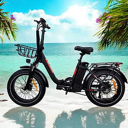 velo electrique pliable DZ2030 - Moteur 1000W - batterie 16Ah - Autonomie 100km - avec pneus 20"*4.0 et SHIMANO 7 speed pas cher