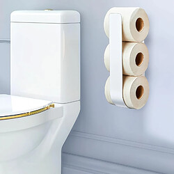 Vendos85 Porte-papier toilette mural blanc adhésif 2-3 rouleaux