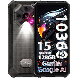 Ulefone Armor X16 Smartphone Incassable Android 15 - 12Go+128Go 10360mAh 6,56" 48MP+16MP+20MP Vision Nocturne - 3-Slots NFC - Noir