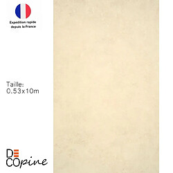 Decopine Papier peint intissé beige 3D embossé – 0,53x10m