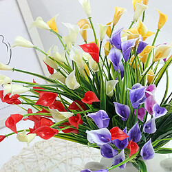 General Bouquet de Lys Calla Artificiel de 33cm, Fausses Fleurs pour Décoration Intérieure, de Chambre, de Jardin, de Mariage, de Vase Extérieur~0695