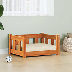 vidaXL Lit pour Chien Brun cire 55 x 45 x 28 cm Pin massif