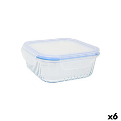 Boîte à lunch Quttin Textury Transparent Verre Borosilicaté 1,1 L (6 Unités)
