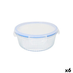 Boîte à lunch Quttin Textury Transparent Verre Borosilicaté 1,3 L (6 Unités)