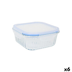 Boîte à lunch Quttin Textury Transparent Verre Borosilicaté 750 ml (6 Unités)