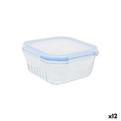 Boîte à lunch Quttin Textury Transparent Verre Borosilicaté 500 ml (12 Unités)