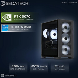Sedatech PC Gamer, Intel i5-12600KF, RTX5070, 32Go DDR5, 2To SSD, Win 11