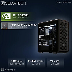 Sedatech PC Gamer, AMD Ryzen 9 9900X3D, RTX5090, 64Go DDR5, 2To SSD, Win 11