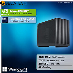 Sedatech Mini-PC Gamer Micro ATX • Intel Core Ultra 9 285K • RTX5070Ti • 32Go DDR5 • 2To SSD M.2 • Windows 11