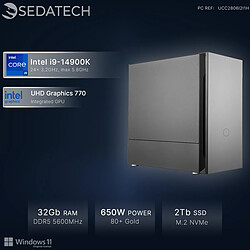 Sedatech Workstation Core • Intel i9-14900K • 32Go DDR5 • 2To SSD M.2 • Windows 11