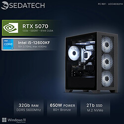Sedatech PC Gamer, Intel i5-12600KF, RTX5070, 32Go DDR5, 2To SSD, Win 11