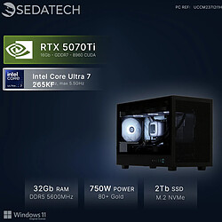 Sedatech PC Gamer Extreme • Intel Core Ultra 7 265KF • RTX5070Ti • 32Go DDR5 • 2To SSD M.2 • Windows 11