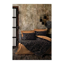 Parure de lit coton ranforcé géométrique - Cuivre