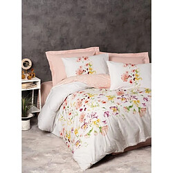 Parure de lit coton ranforcé 220x240 - Blanc pas cher
