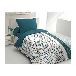Home Linge Passion Home_linge_passion parure de lit microfibre Ethno - Bleu canard