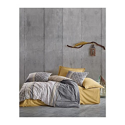 Parure de lit coton ranforcé 3 pièces - Gris