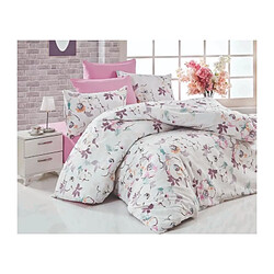 Ss Marque Parure de lit coton renforcé floral - Blanc