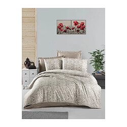 Ss Marque Ss_marque Parure de lit satin coton - Mocca