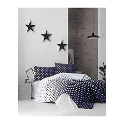 Ss_marque Parure de lit coton renforcé - Bleu foncé